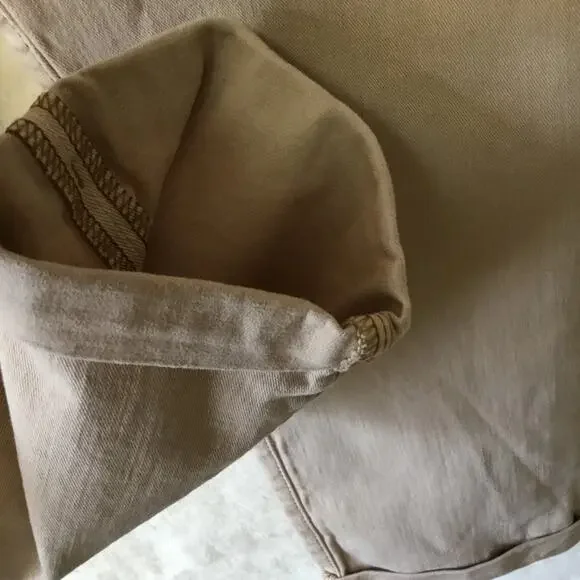 7 For All Mankind Beige Skinny Crop & Roll Jeans - Picture 11 of 11